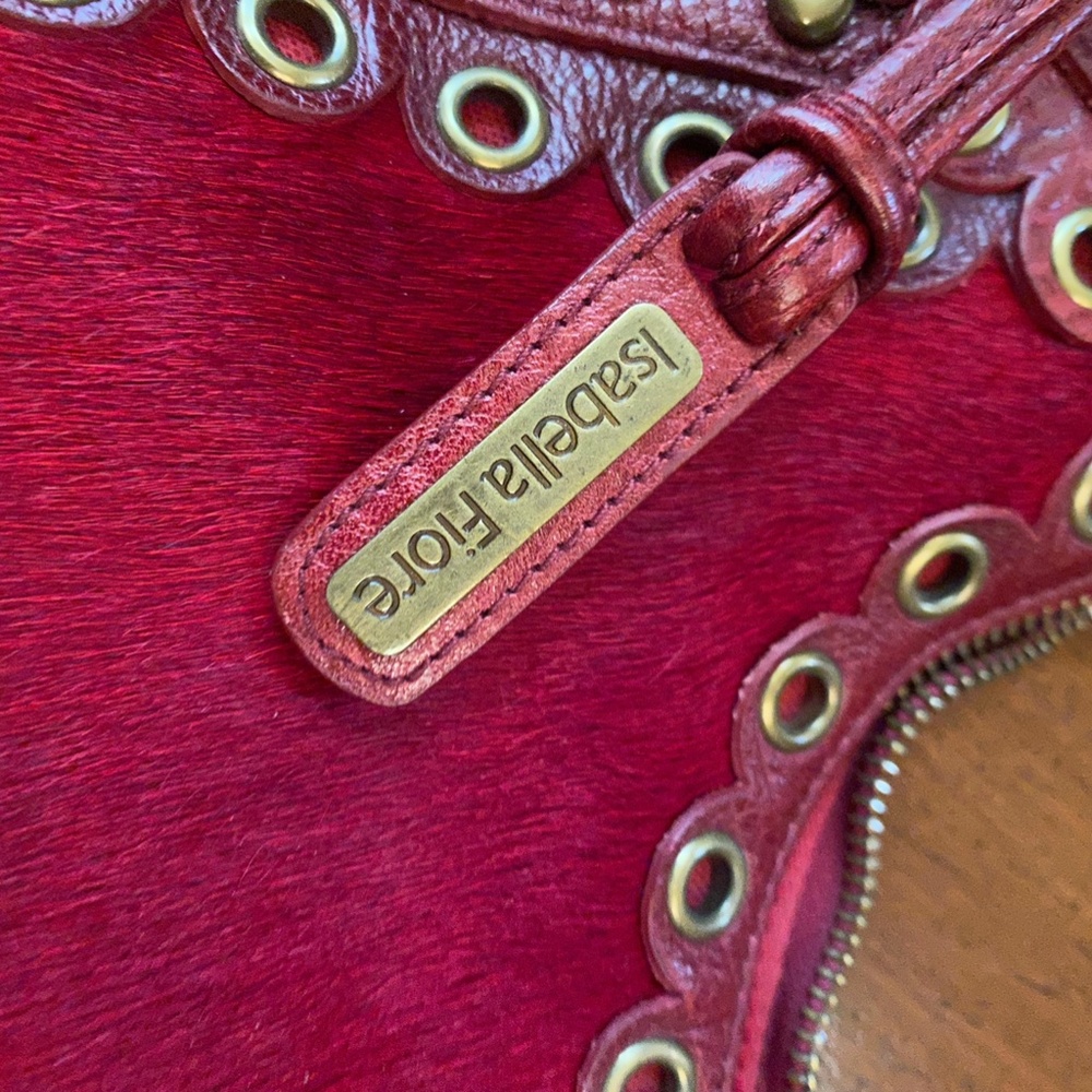 Isabella Fiore Red Hobo Bag - Picture 2 of 14